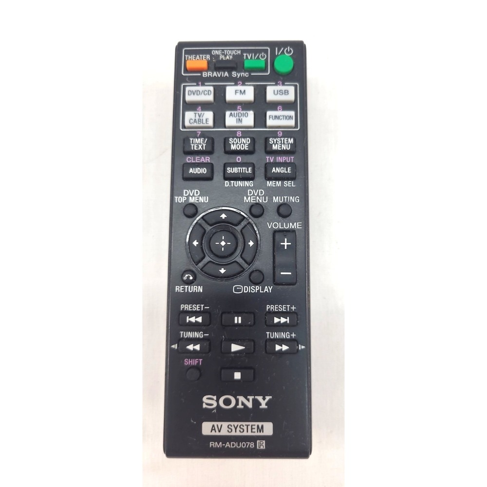 Original Sony RM-ADU078 AV System Remote Control DAVDZ175, DAVDZ170, HBDDZ175